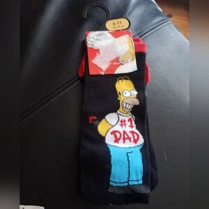 Add For Free With Your Bubdle NWT Homer Simpson #1 Dad Socks